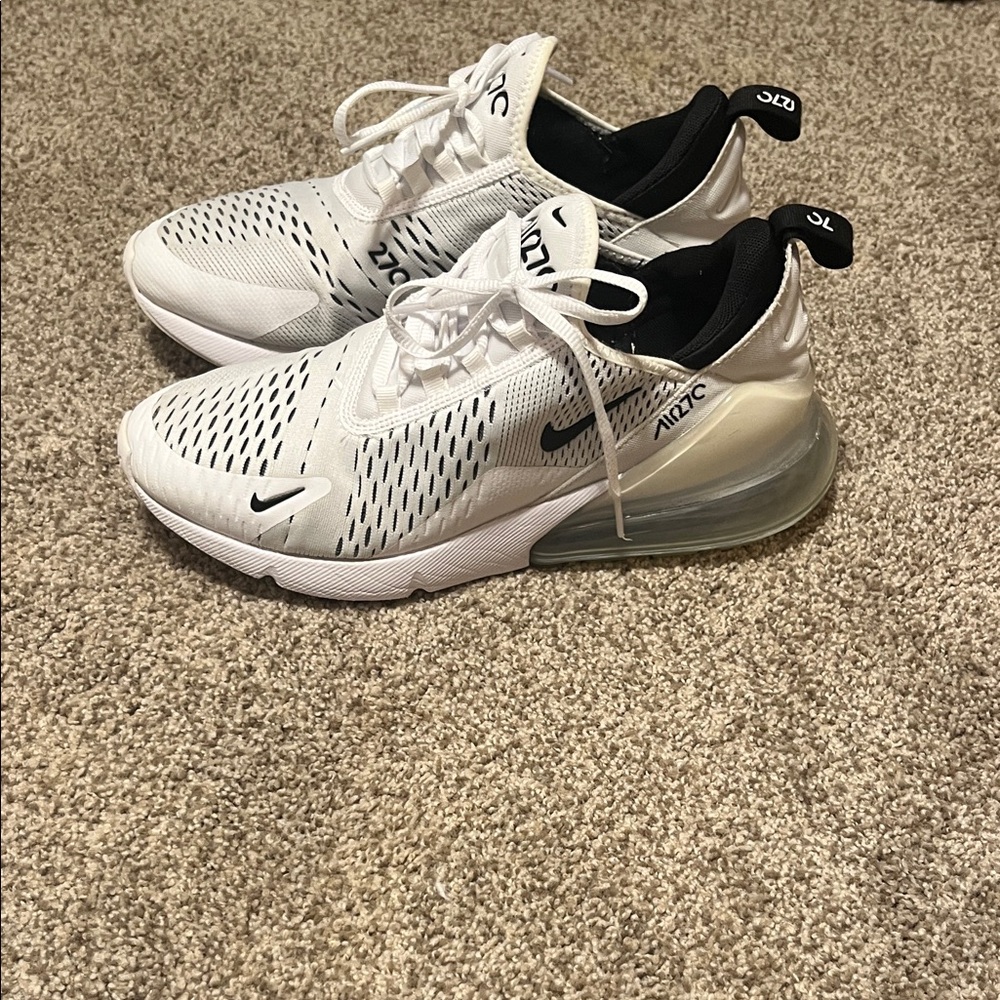Nike Women's Air Max 270 White and Black Sneakers